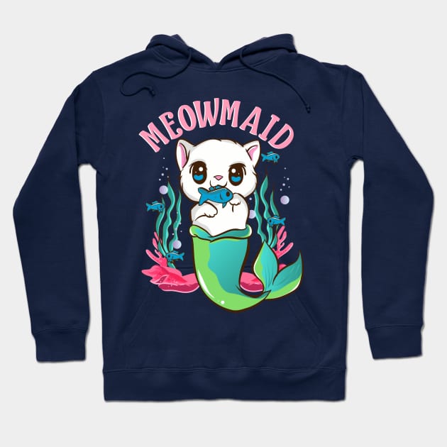 Cat Mermaid Meowmaid Hoodie by E